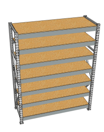 Стеллаж грузовой СГР 2500x1200x600 7 полок (ДСП) Стеллаж грузовой СГР 2500x1200x600 7 полок (ДСП)