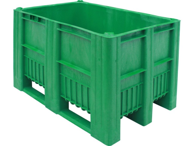BoxPallet 1200х800х740 мм зеленый сплошной купить в Североморске