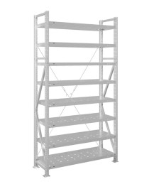 Стеллаж MS U 2500x1000x500 8 полок (300 кг, перф) Стеллаж MS U 2500x1000x500 8 полок (300 кг, перф)