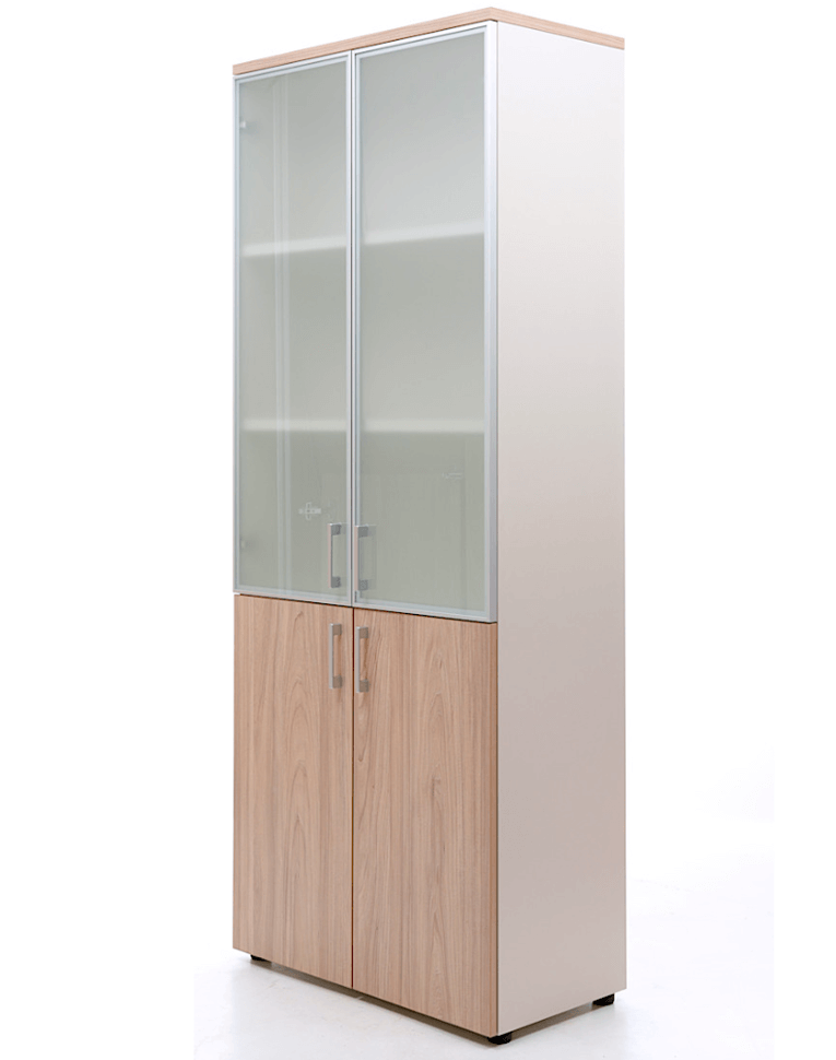 Шкаф NW 2080/2G со стеклом вяз натуральный/бежевый купить в Североморске