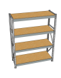 Стеллаж грузовой СГР 2500x900x500 4 полки (ДСП) Стеллаж грузовой СГР 2500x900x500 4 полки (ДСП)