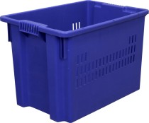 Ящик 600х400х400 дно сплошное, стенки перфорированные синий Ящик 600х400х400 дно сплошное, стенки перфорированные синий