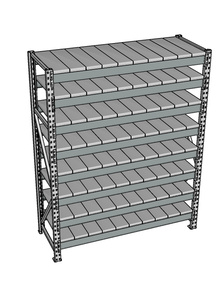 Стеллаж грузовой СГР 2000x1200x500 8 полок (металл) купить в Североморске Стеллаж грузовой СГР 2000x1200x500 8 полок (металл) купить в Североморске
