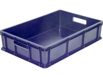 Ящик 600х400х140 мм сплошной с ручками синий Ящик 600х400х140 мм сплошной с ручками синий