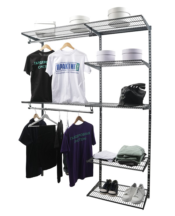 Гардеробная система Практик Home Optima G150 графит купить в Североморске Гардеробная система Практик Home Optima G150 графит купить в Североморске