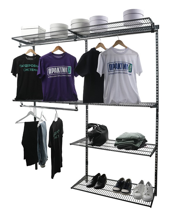 Гардеробная система Практик Home Optima G180 графит купить в Североморске Гардеробная система Практик Home Optima G180 графит купить в Североморске