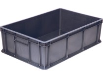 Ящик 600х400х180 мм сплошной без ручек серый Ящик 600х400х180 мм сплошной без ручек серый