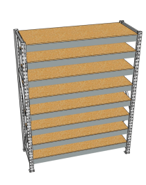 Стеллаж грузовой СГР 2500x1800x500 8 полок (ДСП) Стеллаж грузовой СГР 2500x1800x500 8 полок (ДСП)