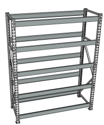 Стеллаж грузовой СГР 2000x2100x500 5 полок (без настила) Стеллаж грузовой СГР 2000x2100x500 5 полок (без настила)
