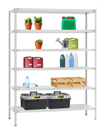 Стеллаж металлический Титан МС-900 2200x1000x300 6 полок Стеллаж металлический Титан МС-900 2200x1000x300 6 полок