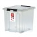 Контейнер Rox Box Original 50 (500х390х390 мм с крышкой и клипсами, на роликах, прозрачный) купить в Североморске
