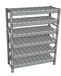 Стеллаж грузовой СГР 2500x1200x400 6 полок (металл) Стеллаж грузовой СГР 2500x1200x400 6 полок (металл)