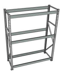 Стеллаж грузовой СГР 2500x1200x400 3 полки (без настила) Стеллаж грузовой СГР 2500x1200x400 3 полки (без настила)