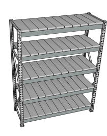 Стеллаж грузовой СГР 2000x1200x500 5 полок (металл) Стеллаж грузовой СГР 2000x1200x500 5 полок (металл)