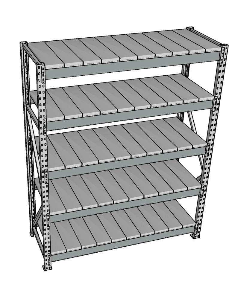 Стеллаж грузовой СГР 2000x1200x500 5 полок (металл) купить в Североморске Стеллаж грузовой СГР 2000x1200x500 5 полок (металл) купить в Североморске