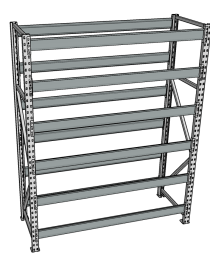 Стеллаж грузовой СГР 2000x1200x500 6 полок (без настила)