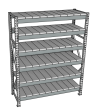 Стеллаж грузовой СГР 2500x1500x500 6 полок (металл)
