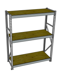Стеллаж грузовой СГР 2000x1500x800 3 полки (фанера) Стеллаж грузовой СГР 2000x1500x800 3 полки (фанера)