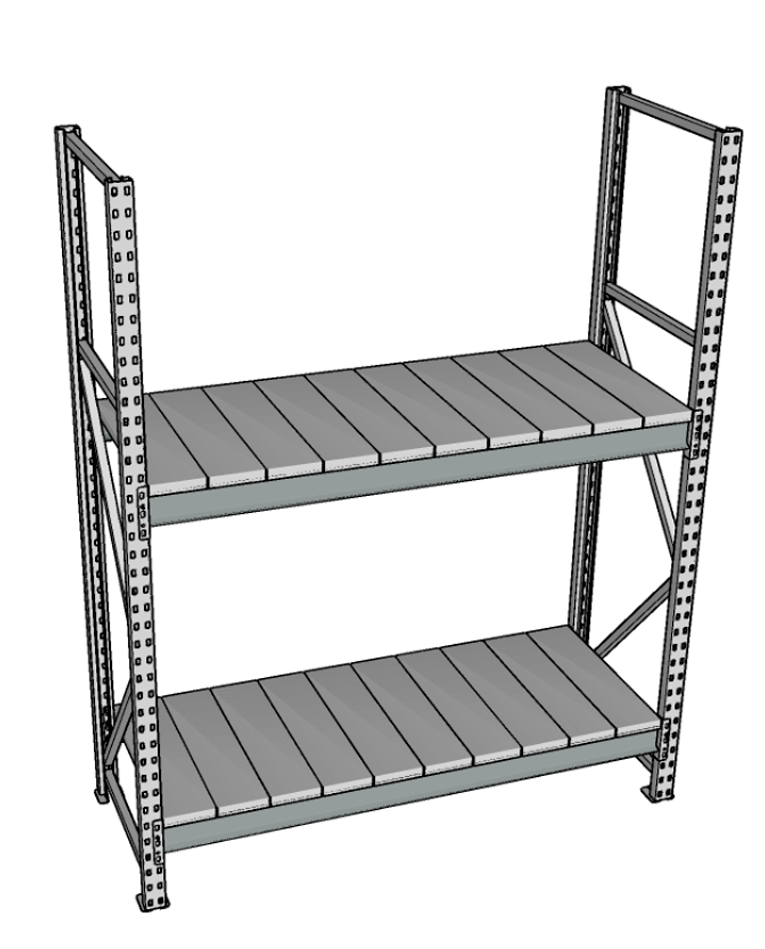 Стеллаж грузовой СГР 2500x1800x400 2 полки (металл) купить в Североморске Стеллаж грузовой СГР 2500x1800x400 2 полки (металл) купить в Североморске