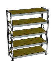 Стеллаж грузовой СГР 3000x1800x400 5 полок (фанера)