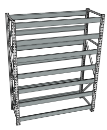 Стеллаж грузовой СГР 2500x1800x600 7 полок (без настила)