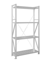 Стеллаж MS U 2500x1500x400 4 полки (150 кг, перф) Стеллаж MS U 2500x1500x400 4 полки (150 кг, перф)