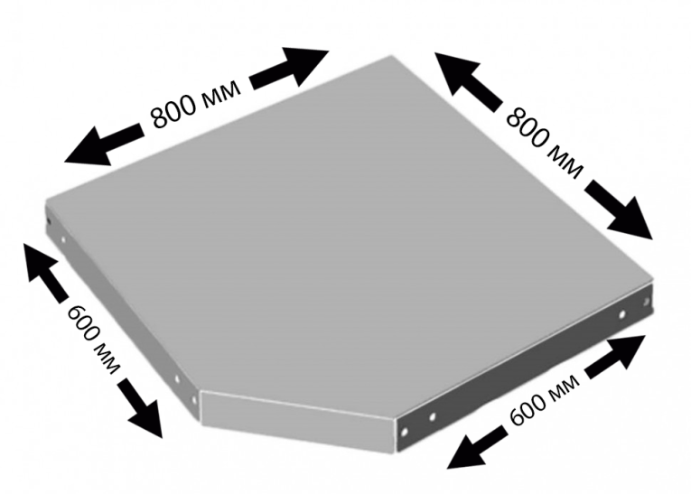 Угловая полка Практик MS 60F (800х600) купить в Североморске