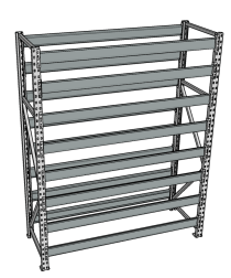 Стеллаж грузовой СГР 3000x2100x600 8 полок (без настила) Стеллаж грузовой СГР 3000x2100x600 8 полок (без настила)