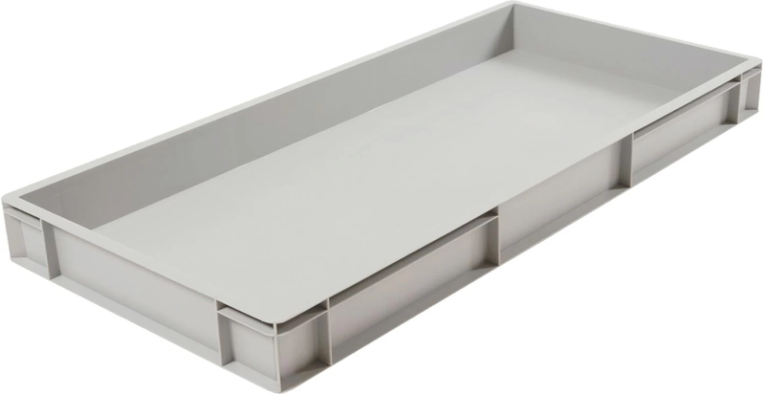 Ящик 1000х400х120 сплошной, без ручек, дно с усилением, серый B-4011 купить в Североморске Ящик 1000х400х120 сплошной, без ручек, дно с усилением, серый B-4011 купить в Североморске