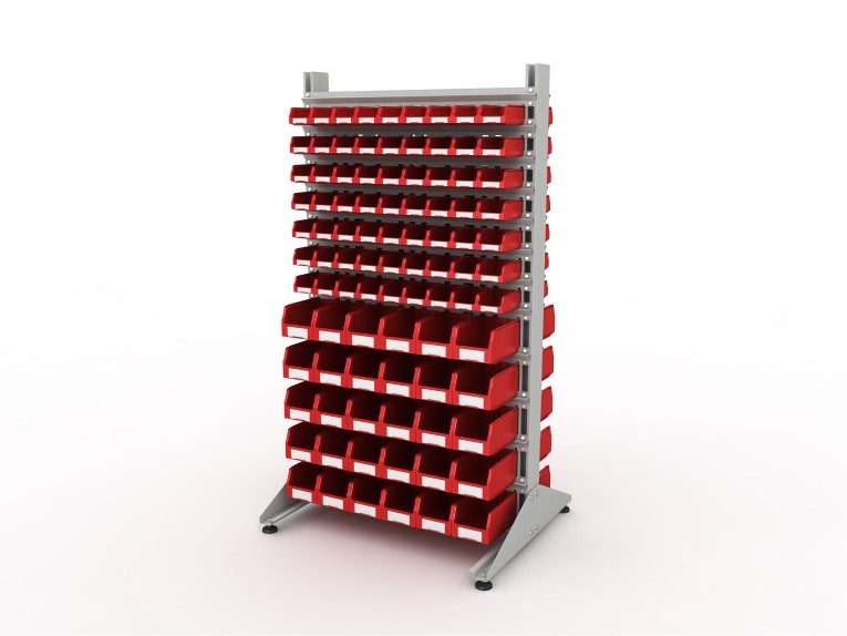 Стеллаж для пластиковых лотков SORTEX двухсторонний 1800x1000x800.04 купить в Североморске Стеллаж для пластиковых лотков SORTEX двухсторонний 1800x1000x800.04 купить в Североморске