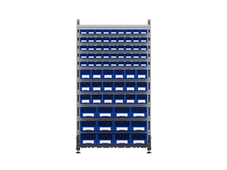 Стеллаж для пластиковых лотков SORTEX двухсторонний 1800x1000x800.06 купить в Североморске Стеллаж для пластиковых лотков SORTEX двухсторонний 1800x1000x800.06 купить в Североморске