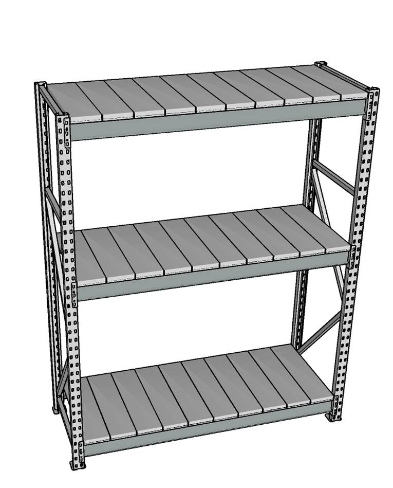 Стеллаж грузовой СГР 2500x1200x600 3 полки (металл) купить в Североморске Стеллаж грузовой СГР 2500x1200x600 3 полки (металл) купить в Североморске