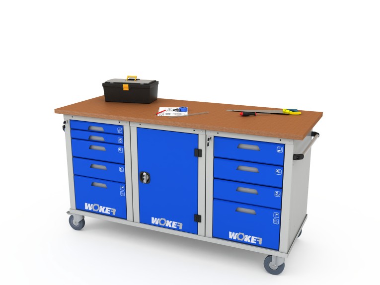 Верстак мобильный трехтумбовый WOKER PRO 3514.1800 купить в Североморске Верстак мобильный трехтумбовый WOKER PRO 3514.1800 купить в Североморске