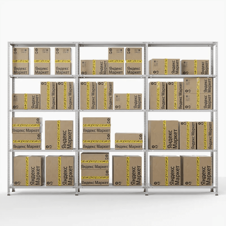 Стеллаж ПВЗ Яндекс Маркет 2000х3000х400 5 полок купить в Североморске Стеллаж ПВЗ Яндекс Маркет 2000х3000х400 5 полок купить в Североморске