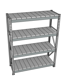 Стеллаж грузовой СГР 3000x1200x1000 4 полки (металл) Стеллаж грузовой СГР 3000x1200x1000 4 полки (металл)