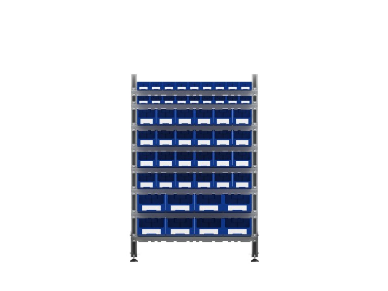 Стеллаж для пластиковых лотков SORTEX односторонний 1500x1000x450.06 купить в Североморске Стеллаж для пластиковых лотков SORTEX односторонний 1500x1000x450.06 купить в Североморске