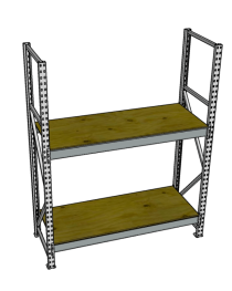 Стеллаж грузовой СГР 3000x1500x500 2 полки (фанера)