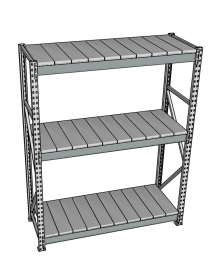 Стеллаж грузовой СГР 2500x1500x800 3 полки (металл) Стеллаж грузовой СГР 2500x1500x800 3 полки (металл)