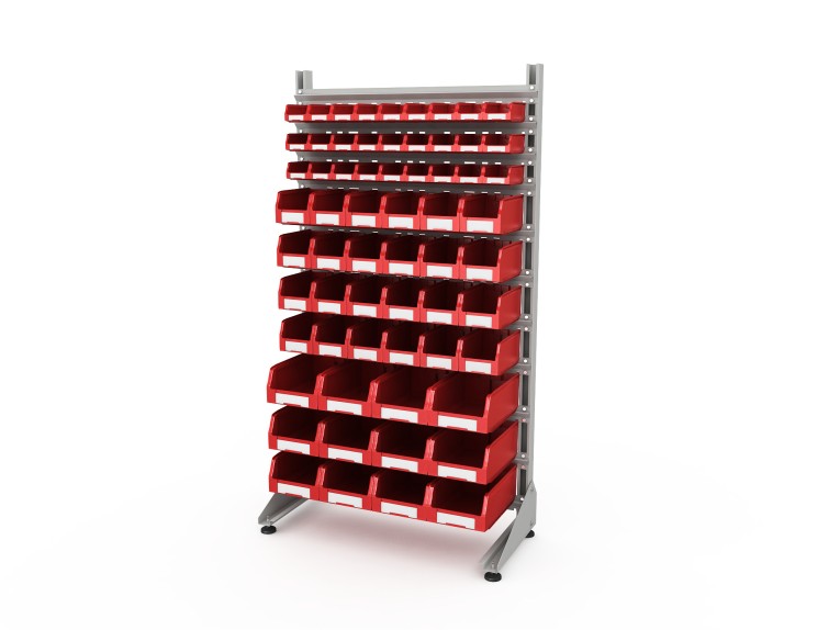 Стеллаж для пластиковых лотков SORTEX односторонний 1800x1000x450.05 купить в Североморске Стеллаж для пластиковых лотков SORTEX односторонний 1800x1000x450.05 купить в Североморске