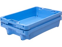 Ящик рыбный 600х400х125 конусный 7-10 кг/15 л с дренажными отверстиями синий 83630300 Ящик рыбный 600х400х125 конусный 7-10 кг/15 л с дренажными отверстиями синий 83630300