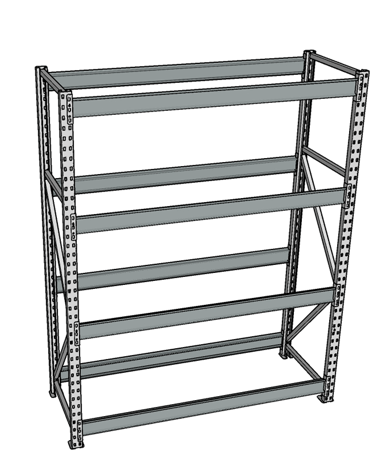 Стеллаж грузовой СГР 2500x1800x800 4 полки (без настила) купить в Североморске Стеллаж грузовой СГР 2500x1800x800 4 полки (без настила) купить в Североморске