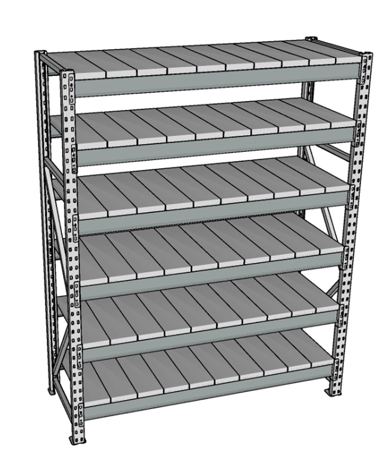 Стеллаж грузовой СГР 2000x1800x1000 6 полок (металл) купить в Североморске Стеллаж грузовой СГР 2000x1800x1000 6 полок (металл) купить в Североморске