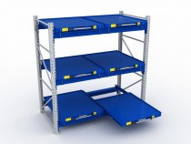Стеллаж с выкатными платформами S-HEAVY 500 (3 яруса хранения) Стеллаж с выкатными платформами S-HEAVY 500 (3 яруса хранения)