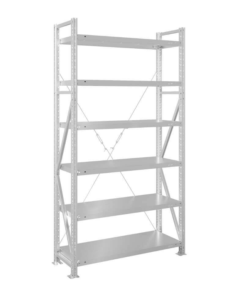 Стеллаж MS U 2500x1200x500 6 полок (400 кг, металл) купить в Североморске Стеллаж MS U 2500x1200x500 6 полок (400 кг, металл) купить в Североморске