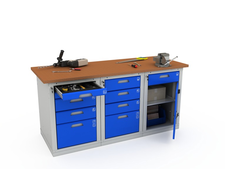 Верстак трехтумбовый WOKER PRO 3542.1800 купить в Североморске Верстак трехтумбовый WOKER PRO 3542.1800 купить в Североморске